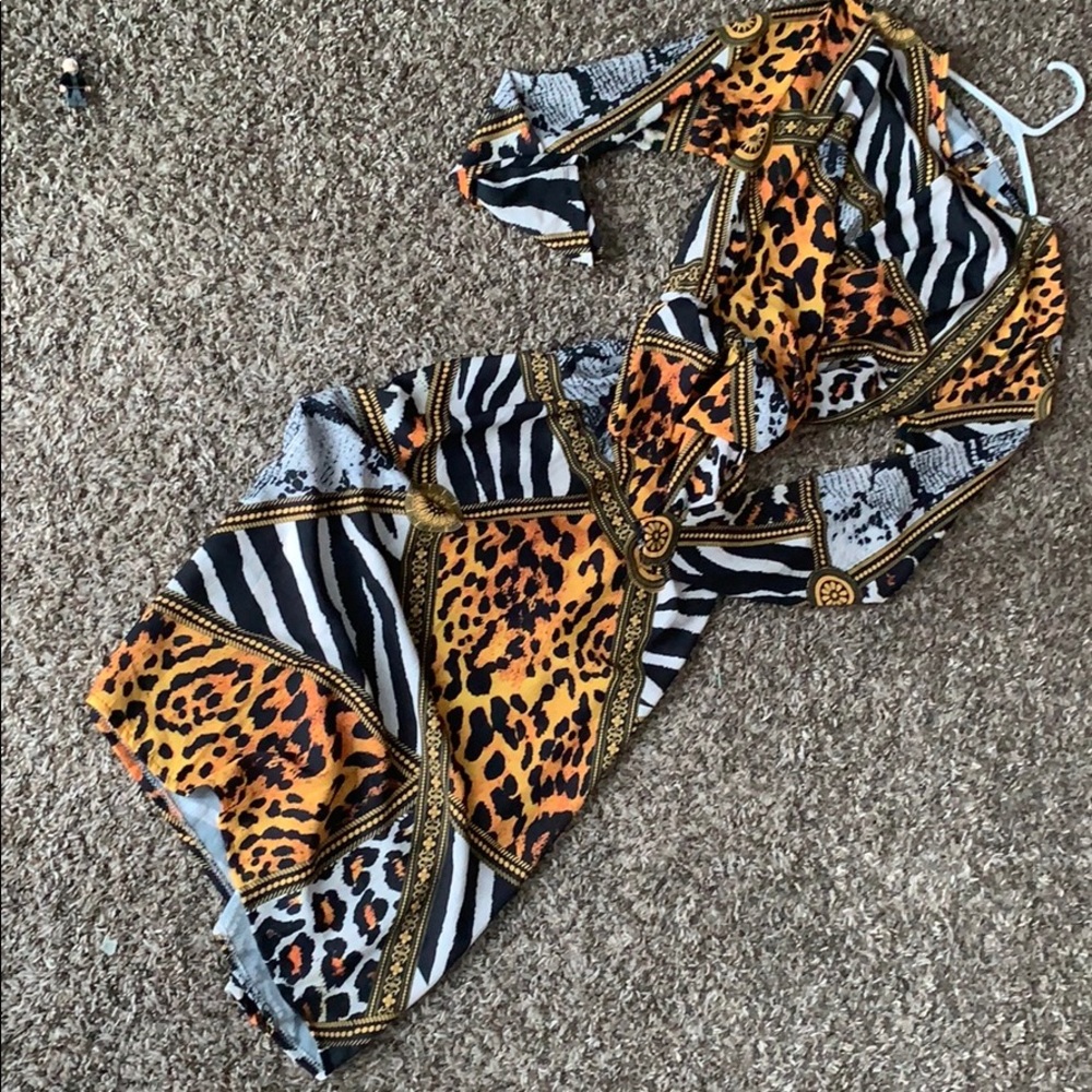 Animal print midi